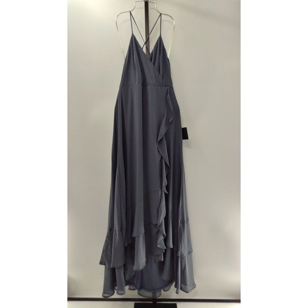 Lulu's Elegant Gray Maxi Dress